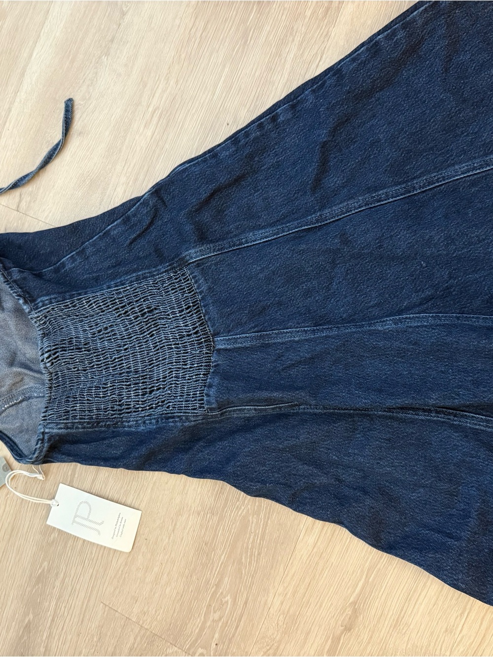 NWT XXS petite PILCRO DENIM HALTER HANKY HEM MIDI DRESS - Picture 6 of 8